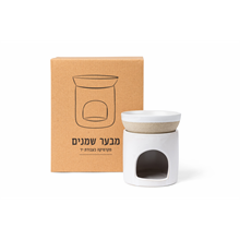מבער שמנים קרמי לבן קסם צמחים